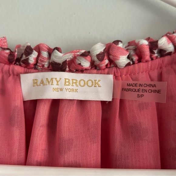 Ramy Brook Penelope Floral Pink Ruffled Dress - Picture 6 of 6